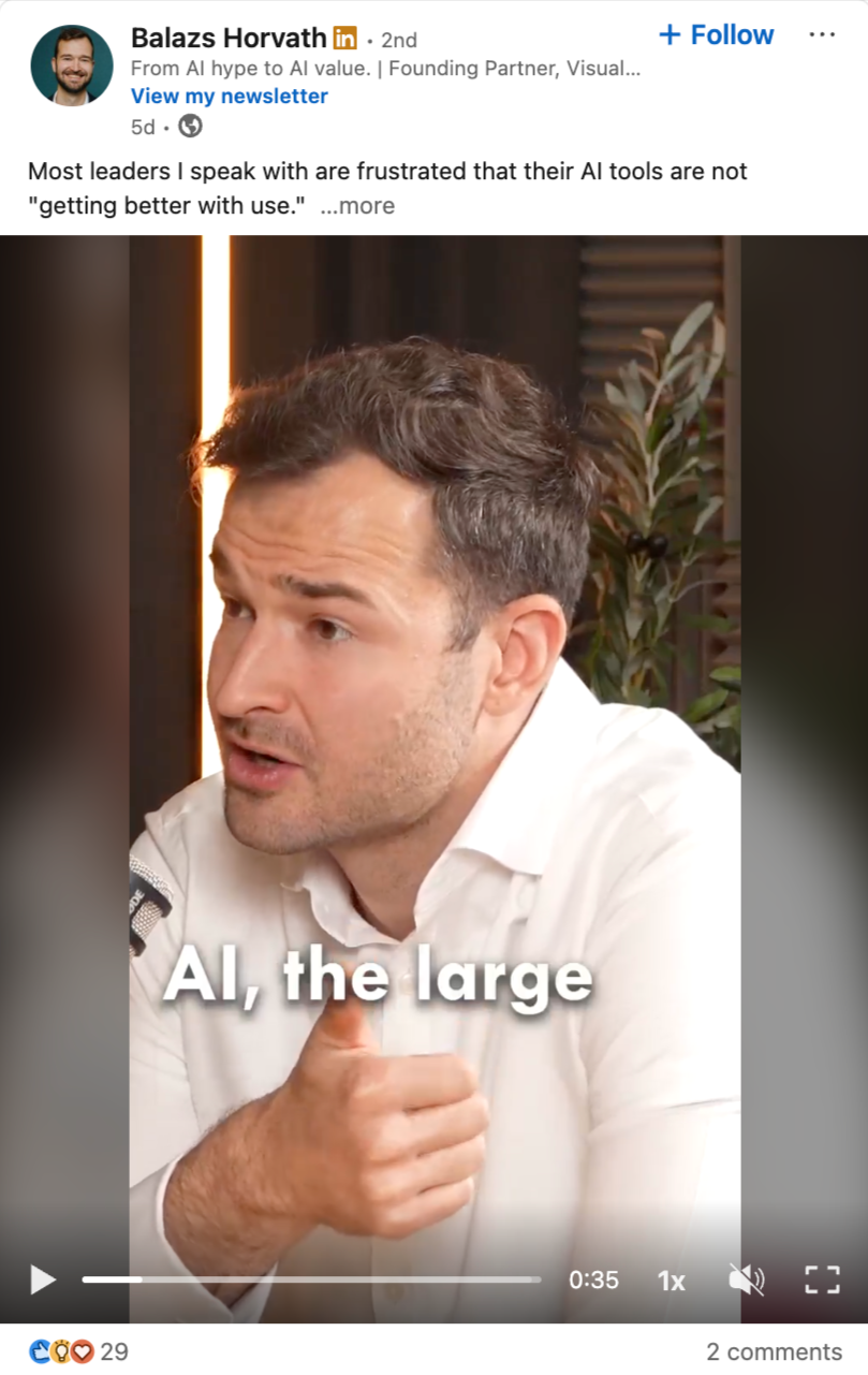 Balazs Horvath – Most leaders are frustrated post