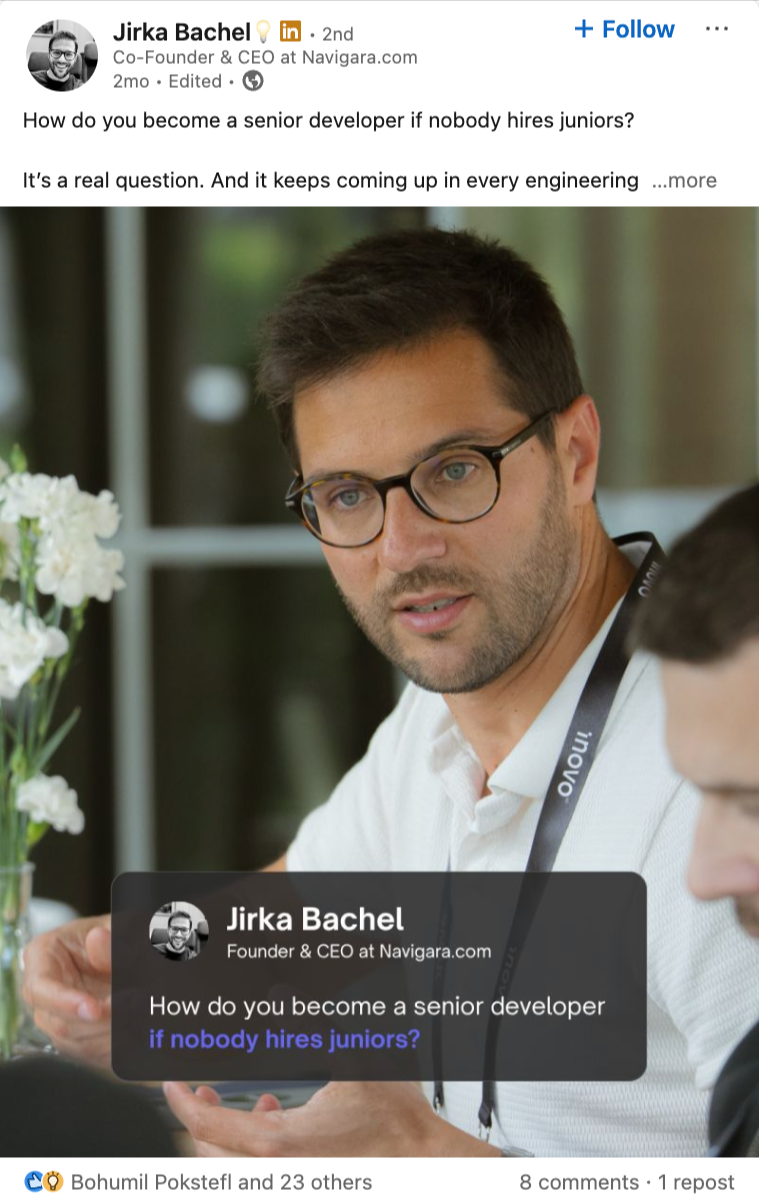 Jirka Bachel – How to become a senior developer post