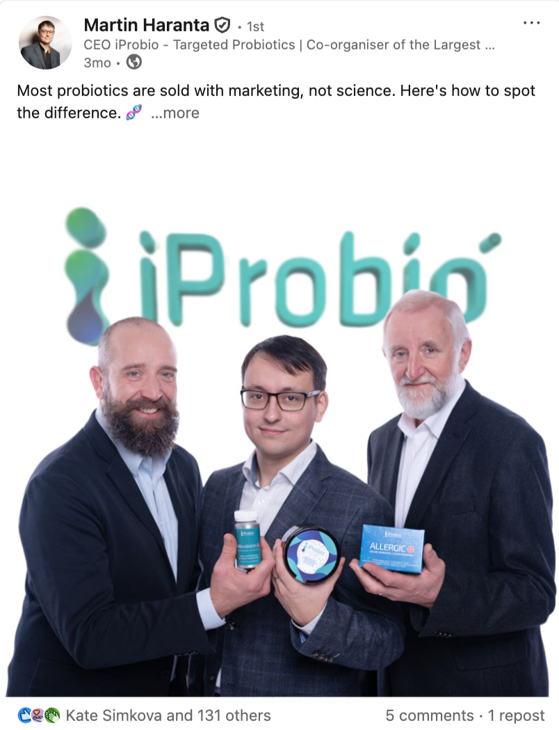 Martin Haranta – Probiotics marketing post