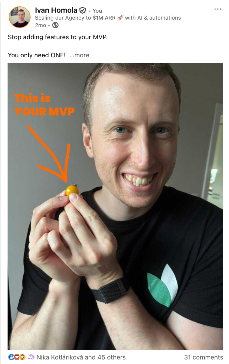 Ivan Homola – Stop adding features to your MVP post